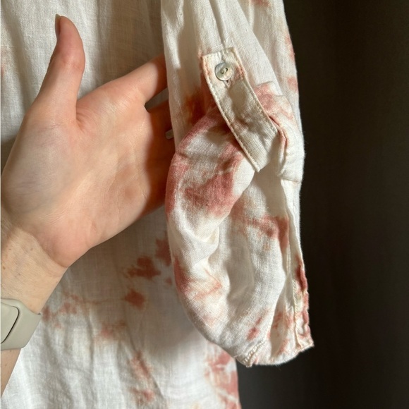 Tiedye Button Down Shirt w/ Cuffs - Picture 2 of 3